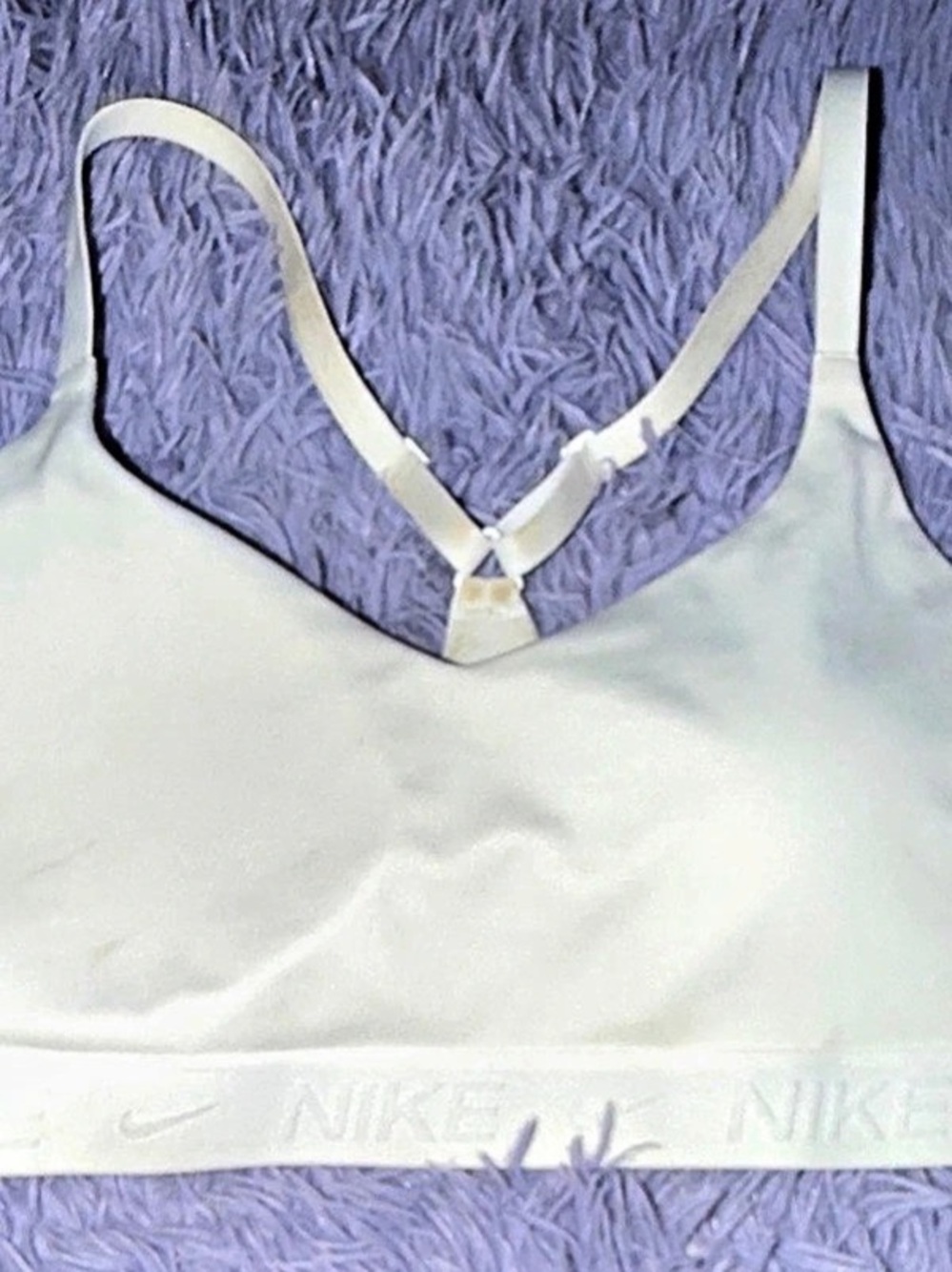 Nike Indy Dri-FIT Sports Bra White Large